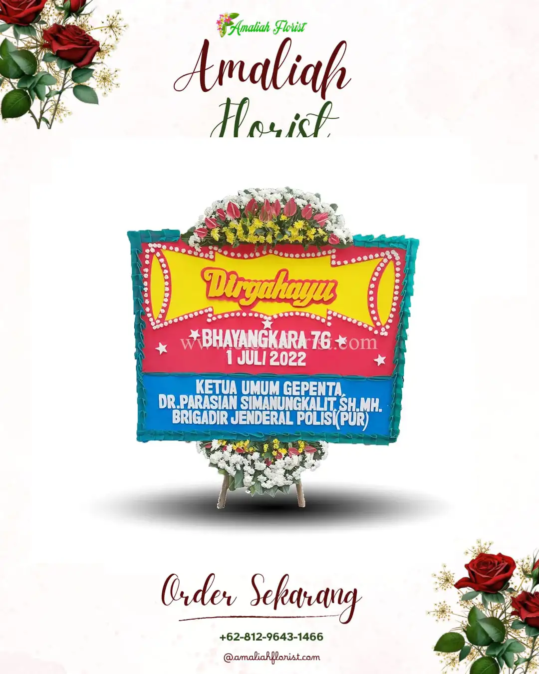 Papan Bunga HUT Ulang Tahun Budeng